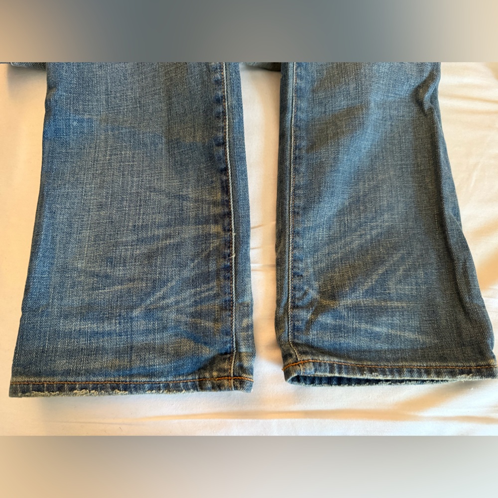 GAP Light Blue Patchwork Straight Leg Jeans - Picture 10 of 11